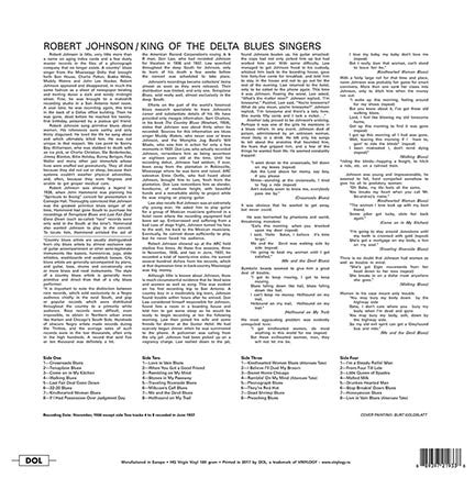 ROBERT JOHNSON (ロバート・ジョンソン) - King Of The Delta Blues Singers (EU 限定復刻再発「HQ=高音質」180g 2xLP/New) 1936〜37年25〜26歳時の録音セッション編集シリーズ2作の合体再発!