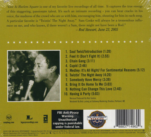 SAM COOKE (サム・クック) - One Night Stand! Live At The Harlem Square Club 1963 (US Ltd.Digipack CD/New)