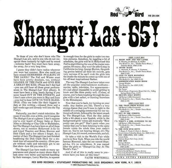 SHANGRI-LAS (シャングリ・ラス) - 65 ! (US Ltd.Reissue LP/New)
