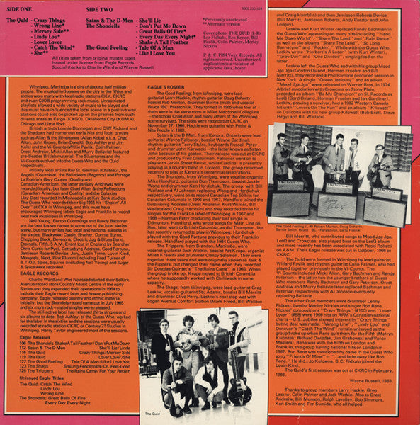 V.A. (60's カナダEAGLE社MODガレージコンピ) - Winnipeg 1965-66 : The Best Of Eagle Records (US Limited LP/廃盤 New)