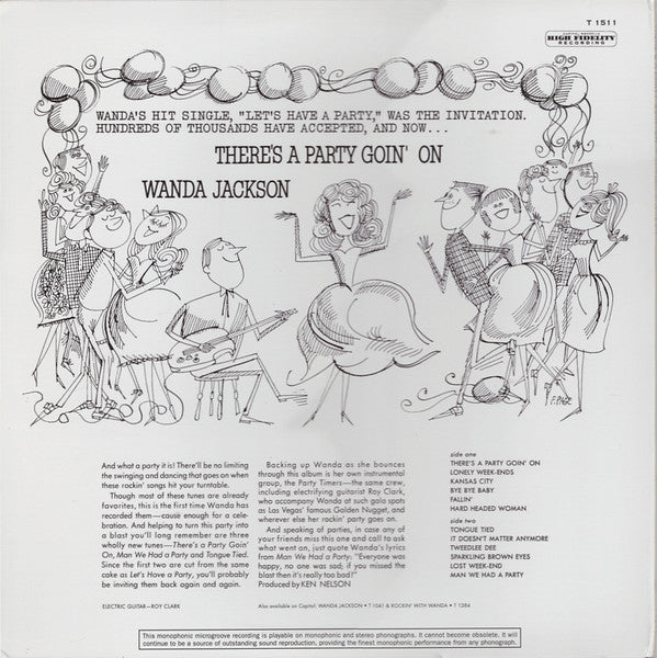 WANDA JACKSON (ワンダ・ジャクソン) - There’s A Party Goin’ On (US 限定復刻再発ステレオ LP/New-B0026960-01)