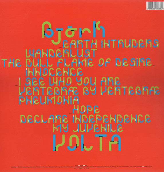 BJORK (ビョーク) - Volta (UK Limited Reissue Red & Green Vinyl 2xLP/NEW)