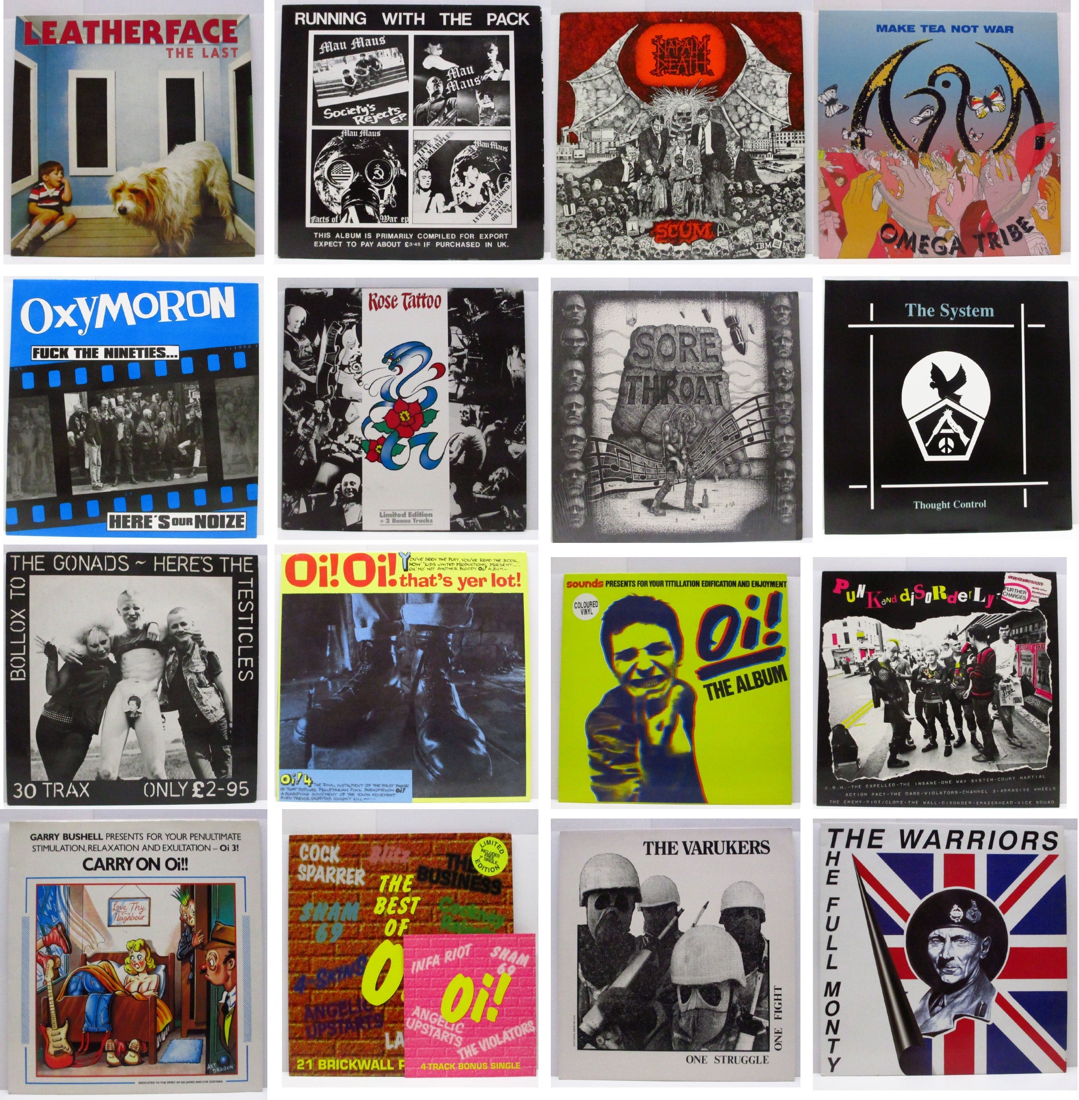 新入荷！ レア！80～90’s UK/EURO ハードコア、Oi!スキンズ  LP/12” (L～V.A. 編） 57 点 入荷中!
