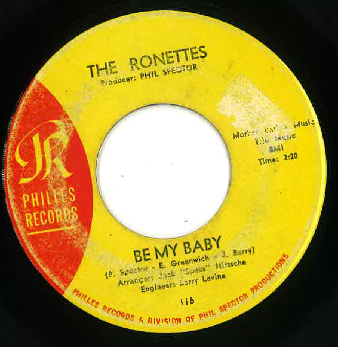 RONETTES, THE (ザ・ロネッツ)  - Be My Baby (US '63 オリジナル 7インチ)