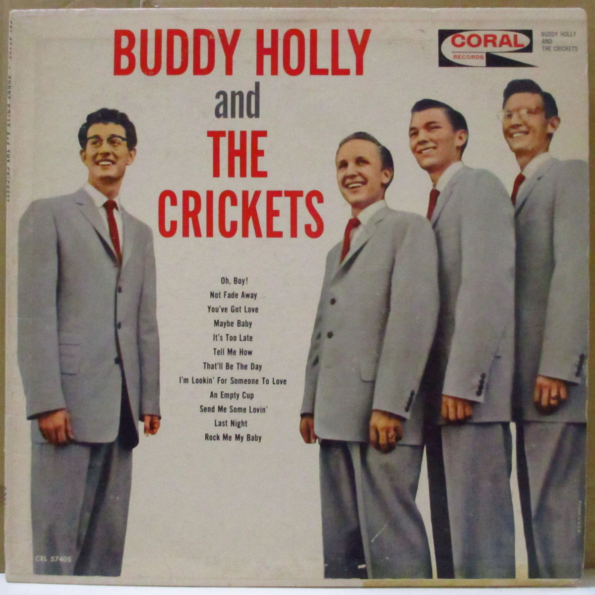 BUDDY HOLLY (THE CRICKETS) (バディ・ホリー & ザ・クリケッツ)  - Buddy Holly & The Crickets (US '62 初回再発「マルーン・ラベ」モノラルLP) The Chirping Crickets」の別ジャケ、別タイトル再発
