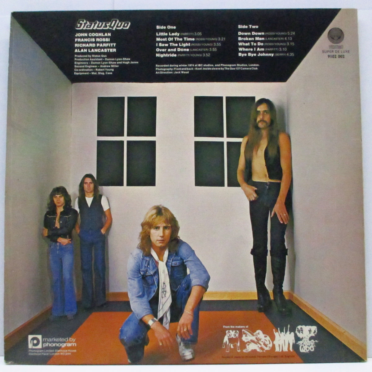 STATUS QUO (ステイタス・クオー)  - On The Level (UK オリジナル LP#1/ざら紙見開ジャケ)