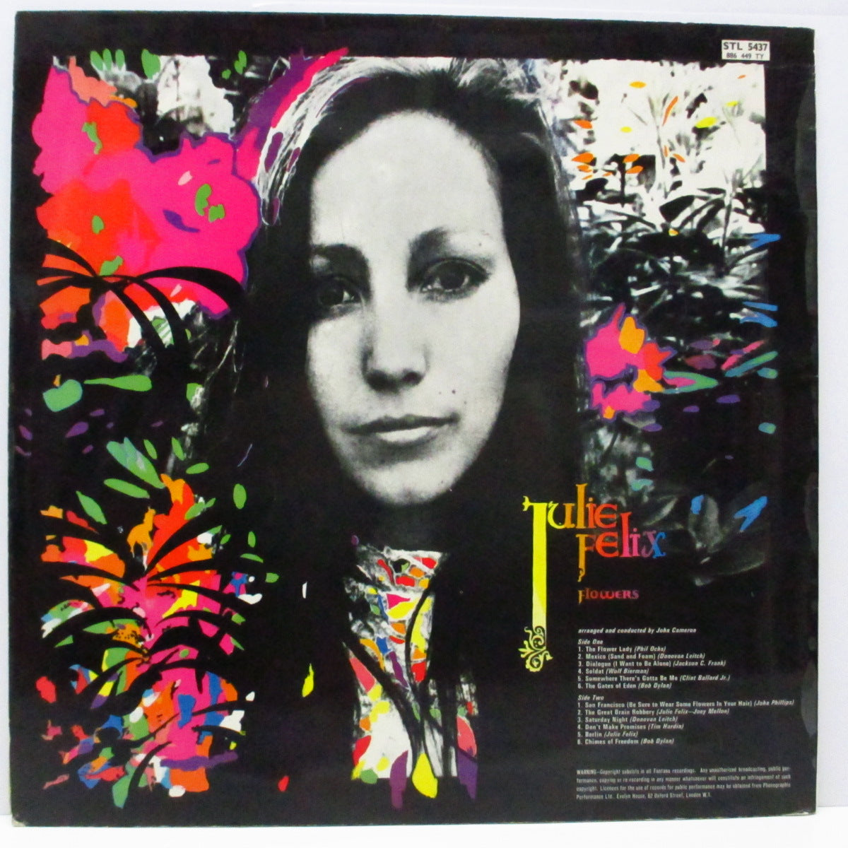 JULIE FELIX (ジュリー・フェリックス)  - Flowers (UK オリジナル「ステレオ」LP/両面コーティングジャケ) UKフォークロックの隠れた名盤！