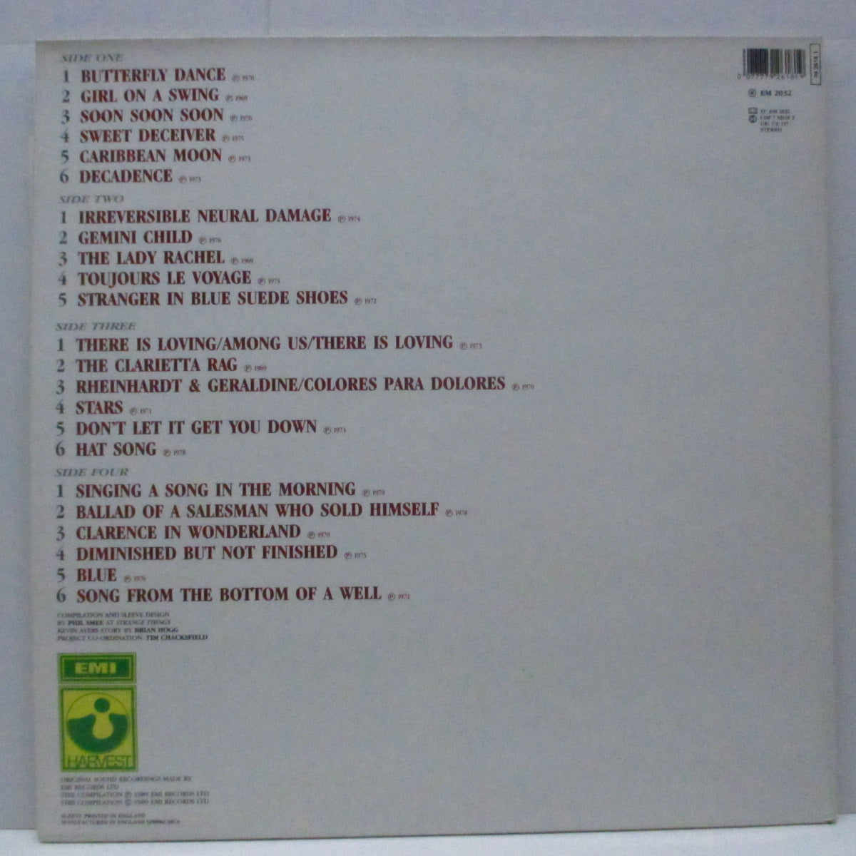 KEVIN AYERS (ケヴィン・エアーズ)  - Banana Productions : The Best Of Kevin Ayers (EU オリジナル 2xLP/見開ジャケ）全23曲ベスト盤！