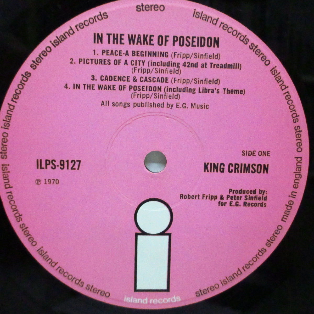 KING CRIMSON (キング・クリムゾン)  - In The Wake Of Poseidon (UK オリジナル「白iロゴ有」ピンクラベLP/ざら紙見開ジャケ) マトA1/B1