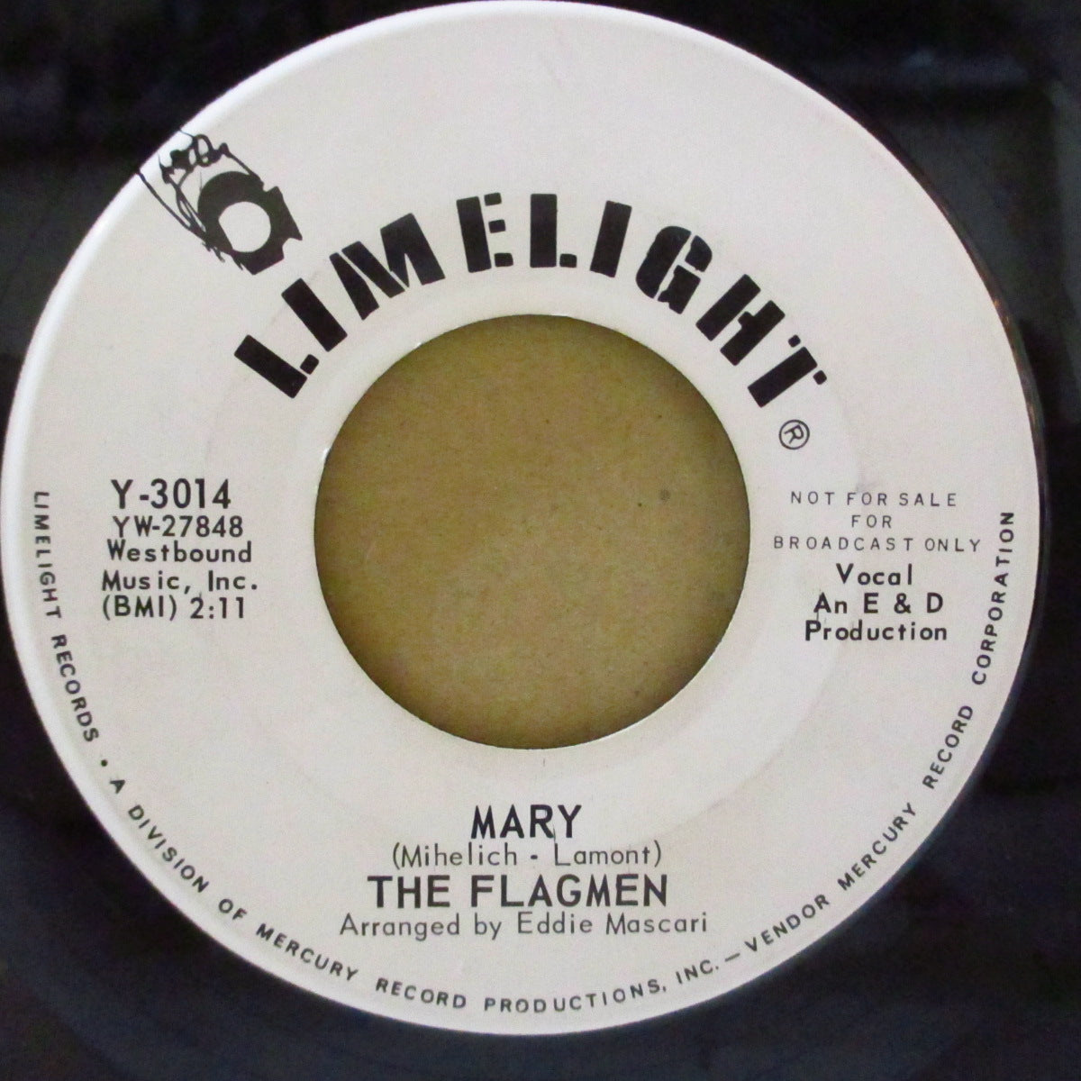 FLAGMEN, THE (ザ・フロッグメン)  - Drag Strip U.S.A. / Mary (US '64 プロモ・白ラベ 7インチ)清涼サーフィン・ホットロッド！