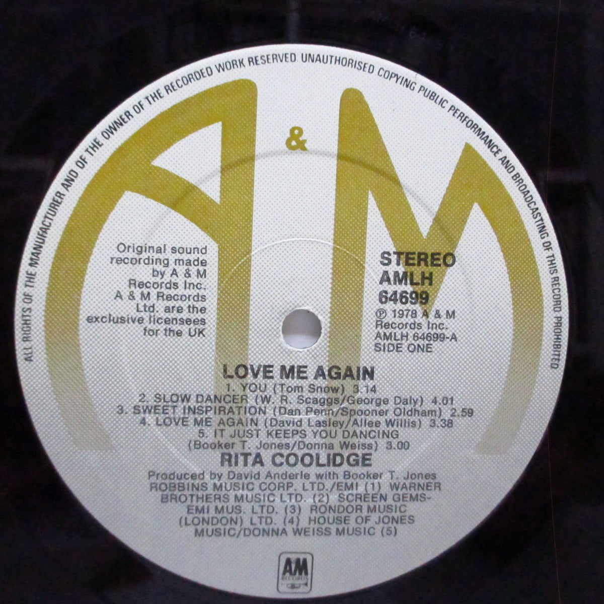 RITA COOLIDGE (リタ・クーリッジ)  - Love Me Again (UK オリジナル LP/光沢見開きジャケ)
