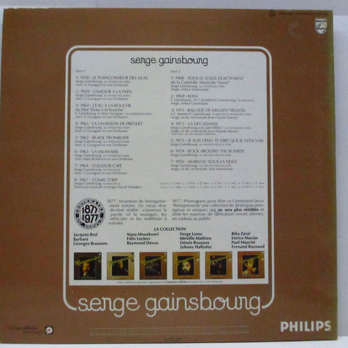 SERGE GAINSBOURG (セルジュ・ゲンスブール)  - Chante Ses Plus Grands Succès De 1958 À 1976 (France オリジナル LP/表面コーティング見開ジャケ)