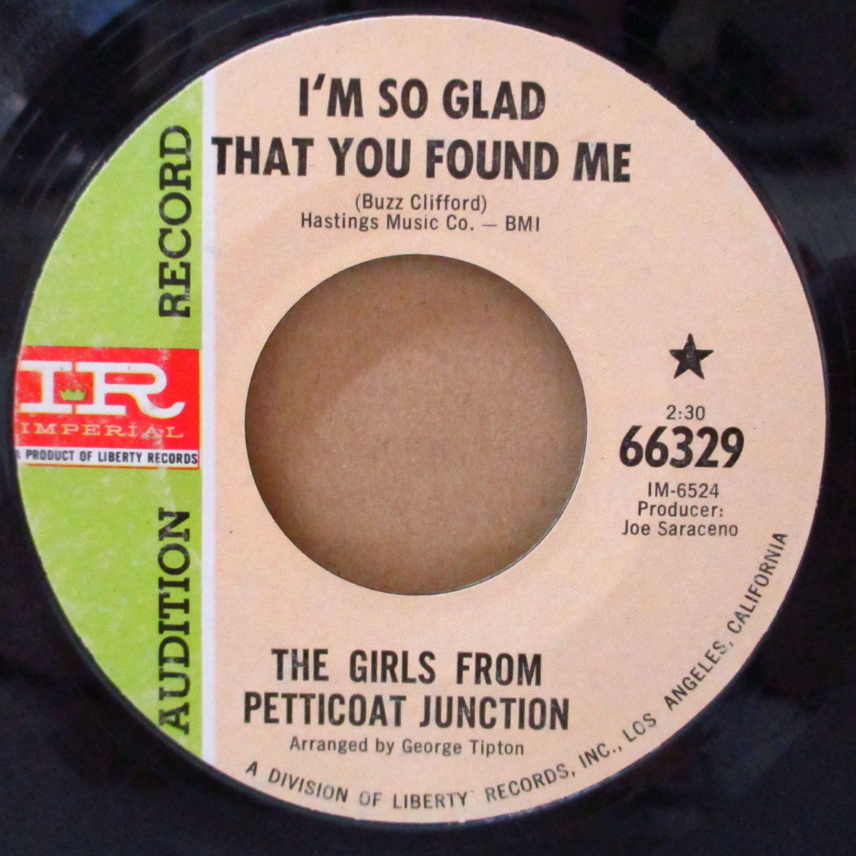 GIRLS FROM PETTICOAT JUNCTION, THE (ザ・ガールズ・フロム・ペチコート・ジャンクション)  - I'm So Glad That You Found Me (US '68 プロモ 7インチ)極上美メロ脱力キュート・サンシャインポップ!