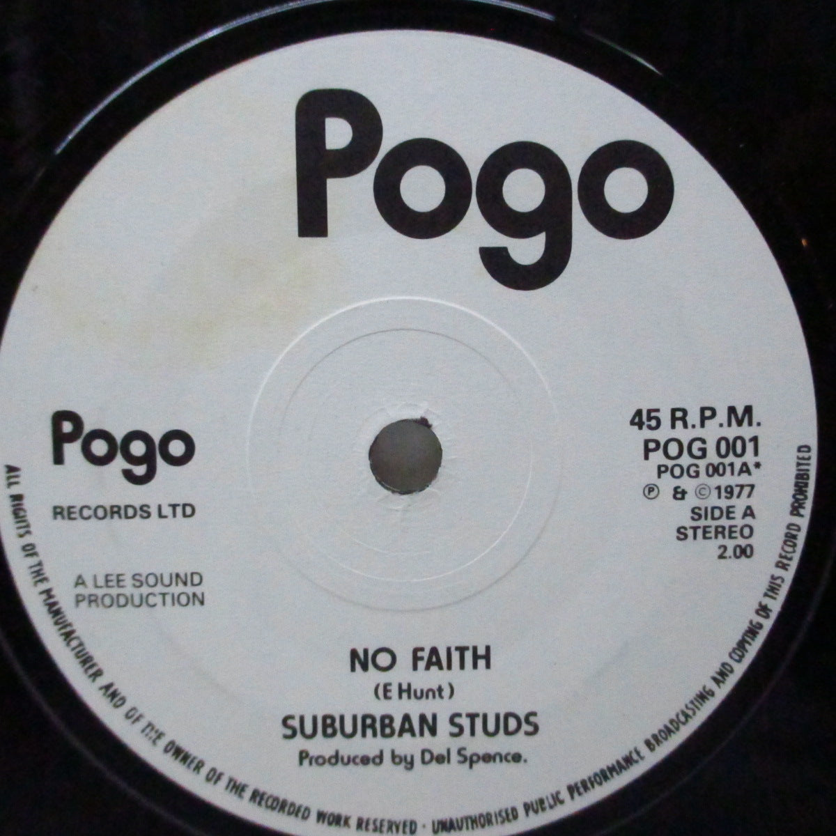 SUBURBAN STUDS (サバーバン・スタッズ)  - No Faith (UK '77 再発「フラットセンター」7"/マットソフト紙折り返ジャケ) Saxがフィーチャーされていない Ver !
