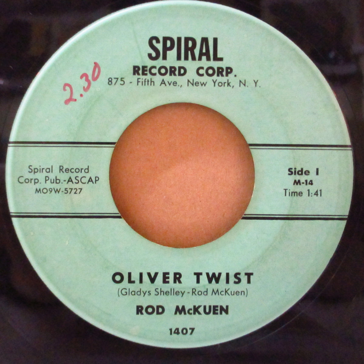 ROD McKUEN (ロッド・マッケン)  - Celebrity Twist / Oliver Twist (US オリジナル 7インチ)アップテンポ・爆ツイスト！