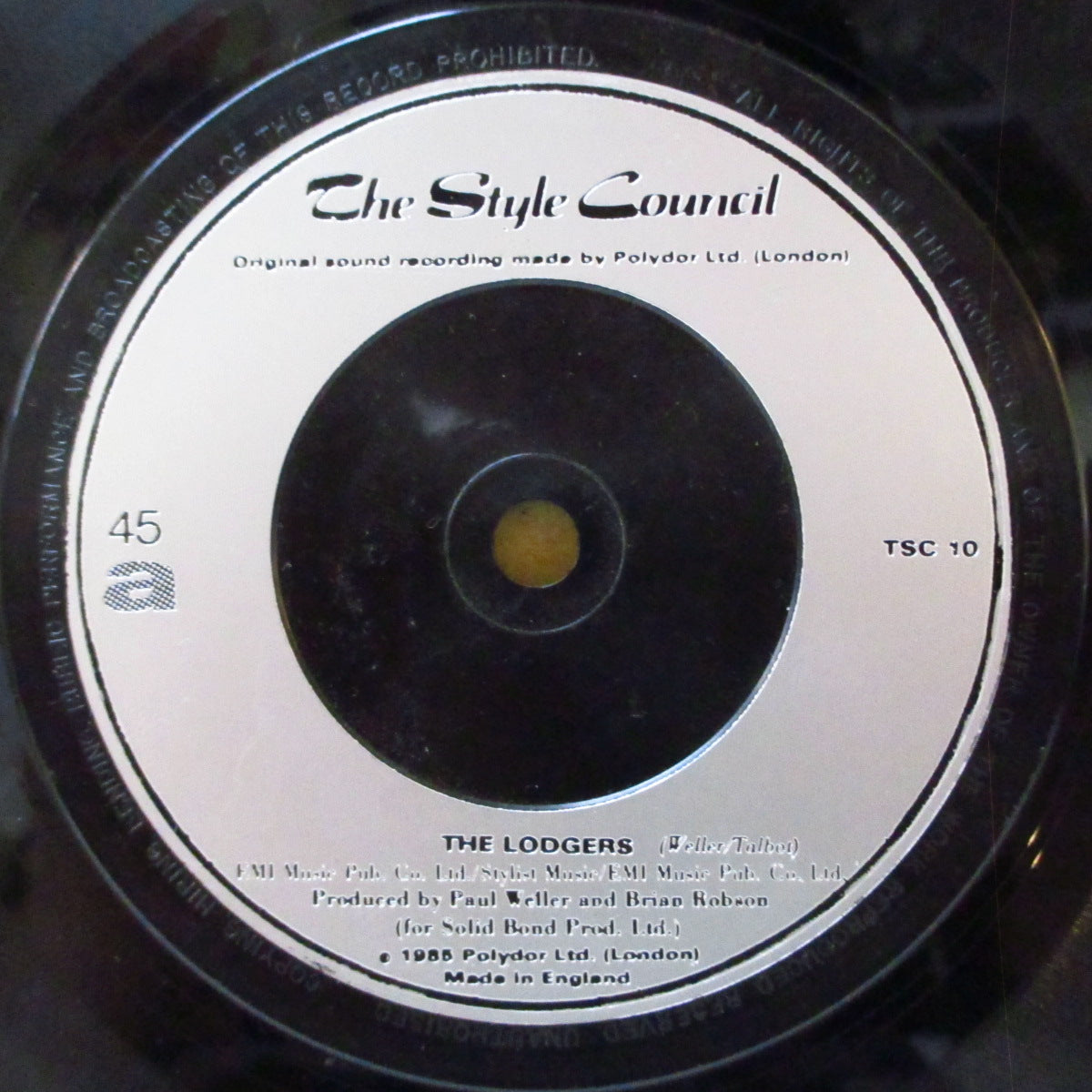 STYLE COUNCIL, THE (ザ・スタイル・カウンシル)  - The Lodgers +2 (UK '85 オリジナルB面33回転3曲入り「シルバープラスチックラベ 」7インチ+表面コーティング固紙折り返しジャケ, インサート)