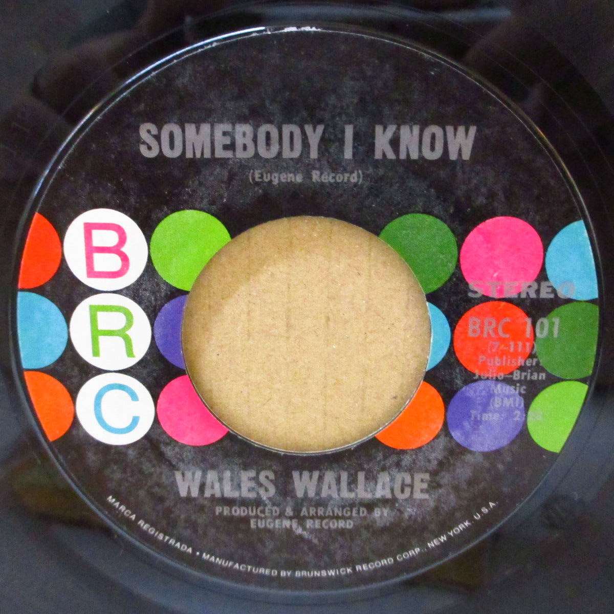 WALES WALLACE (ウェルス・ウォーレス)  - Somebody I Know (US 72年オリジナル「VINYL盤」7インチ)ファンキー・クロスオーヴァーノーザン名曲！
