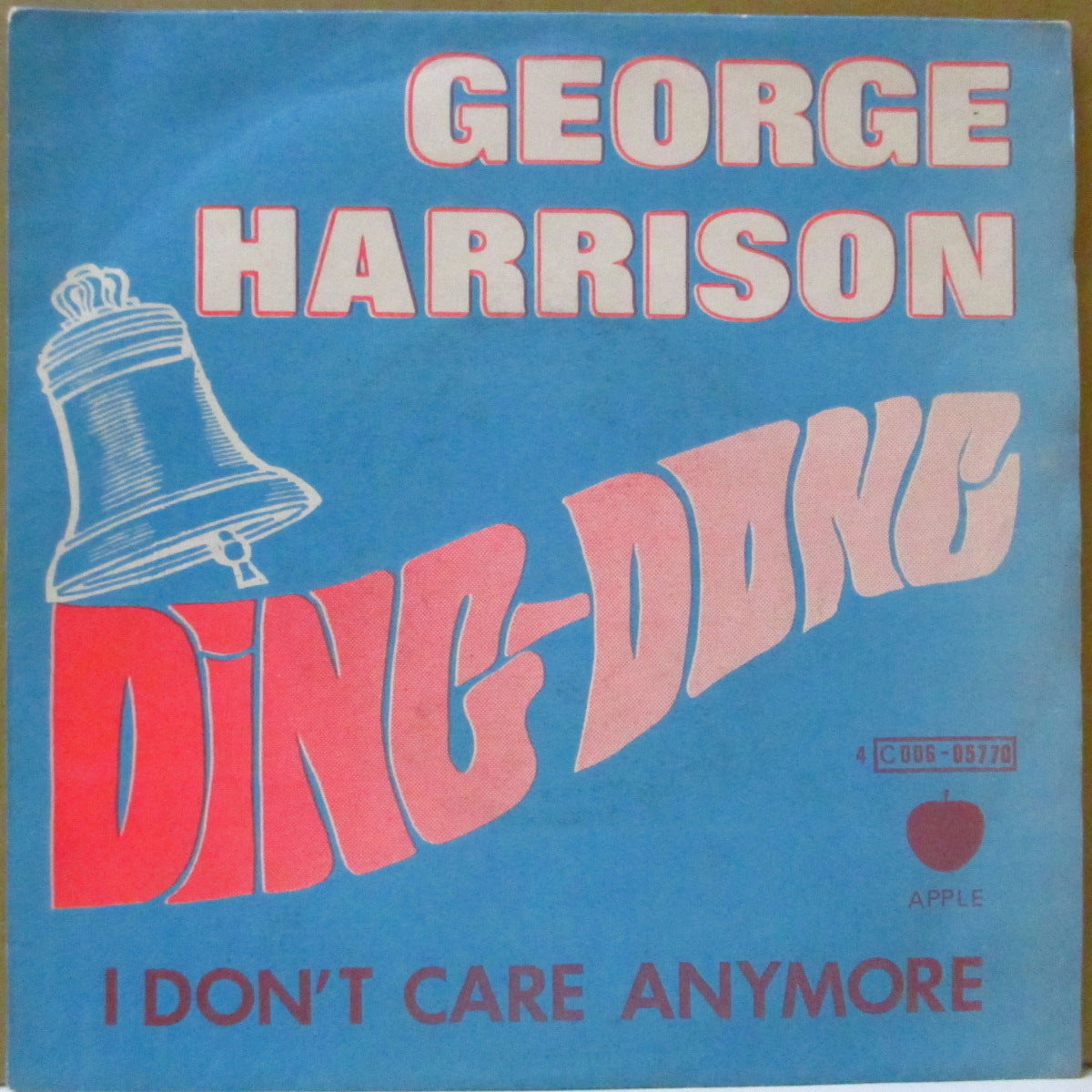 GEORGE HARRISON (ジョージ・ハリスン)  - Ding Dong (ベルギー '74 オリジナル 「ラージホールセンター」 7インチ+ベルギー独自ジャケ)