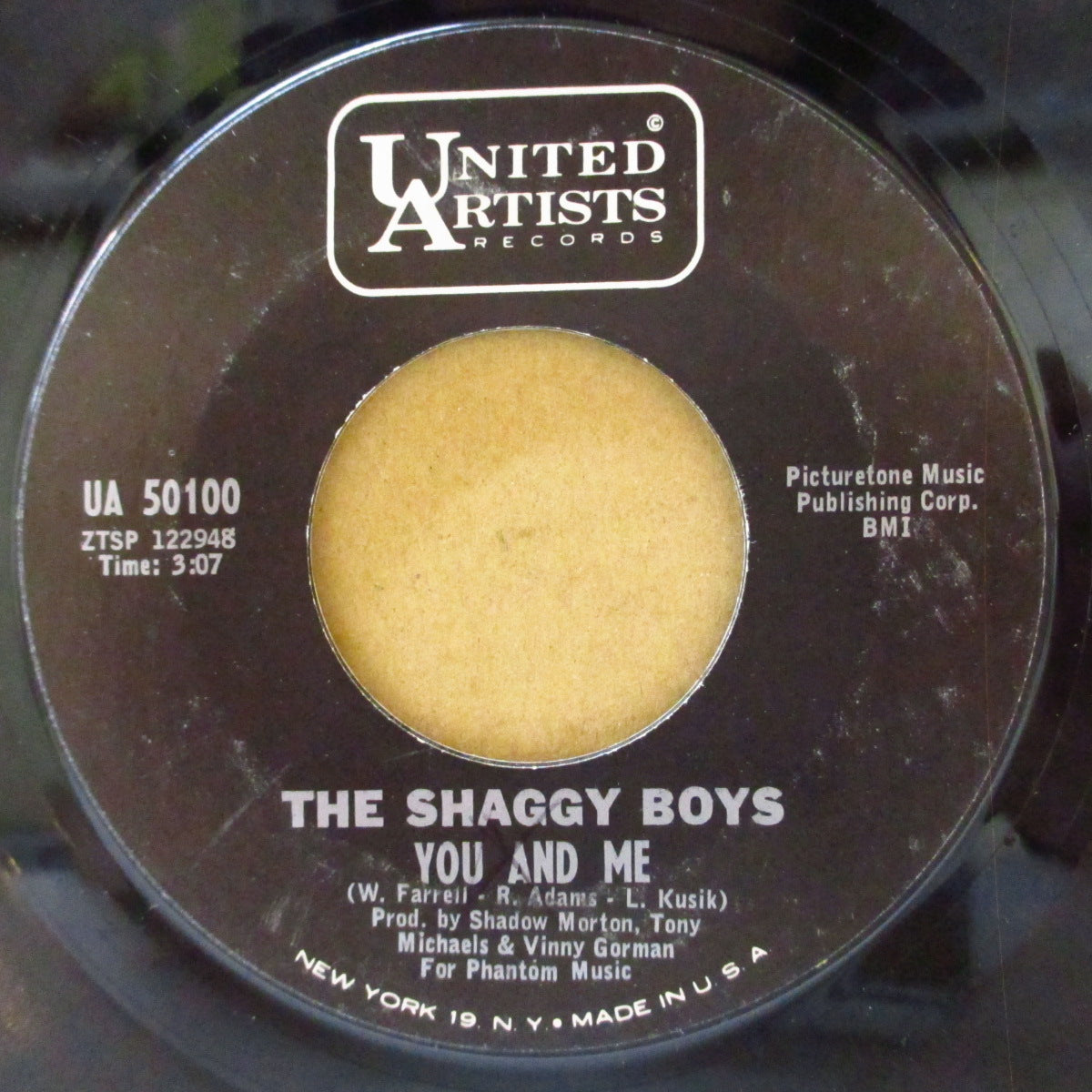 SHAGGY BOYS, THE (ザ・シャギー・ボーイズ)  - You And Me (US '66 オリジナル 7インチ)ファルセット・リードVo.のスロウ・ソフト・ノーザン・ポップ！