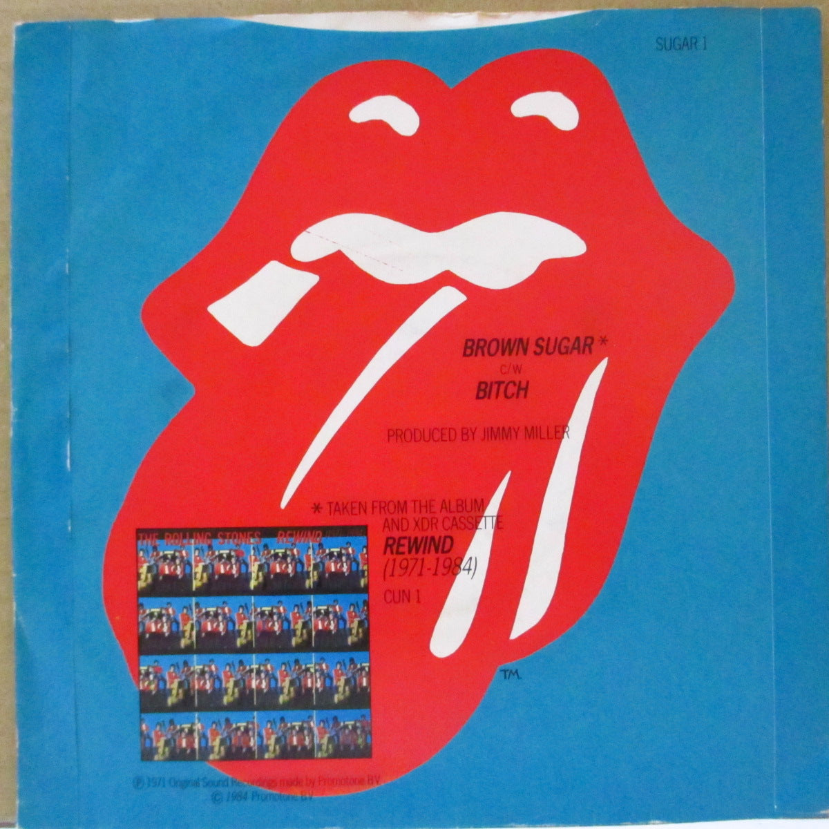 ROLLING STONES (ローリング・ストーンズ)  - Brown Sugar (UK '84 再発「ラウンドセンター」 7インチ+別デザイン・マットソフト紙ジャケ)