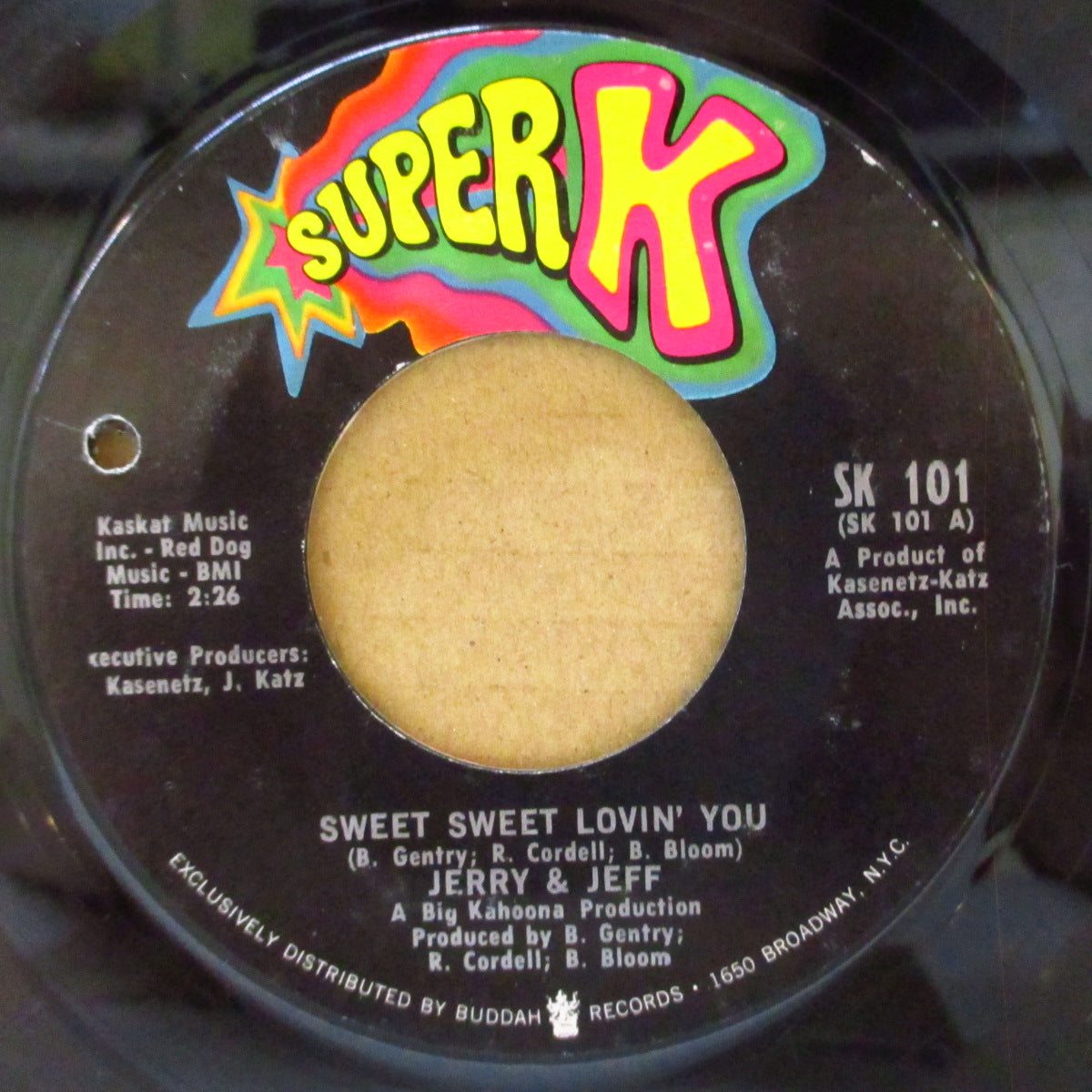 JERRY ＆ JEFF (ジェリー＆ジェフ = カセネッツ・カッツの覆面ユニット)  - Sweet Sweet Lovin' You (US '68 オリジナル 7インチ)美メロ・バブルガム・ノーザン！
