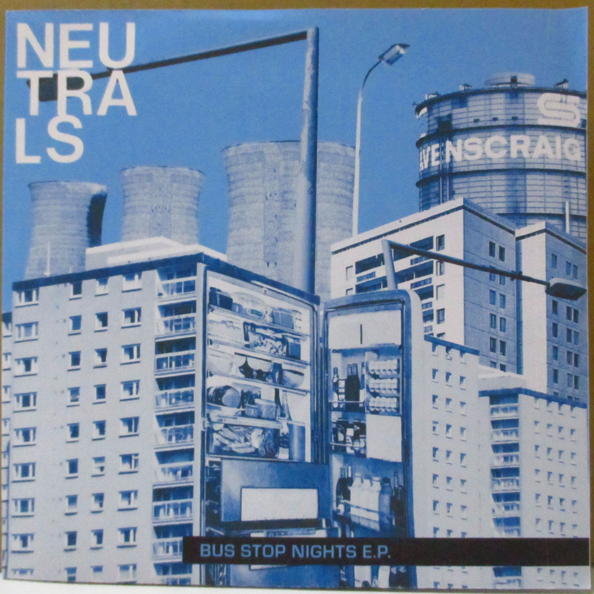 NEUTRALS (ニュートラルズ)  - Bus Stop Nighta E.P. (UK '22 限定350枚2ndプレス4曲入り「ホワイトヴァイナル」 7インチ+光沢ジャケ, ポストカード, コースター)