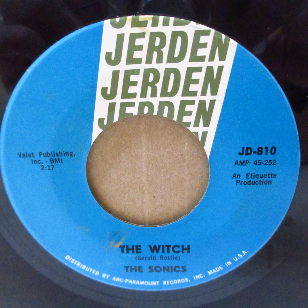 SONICS, THE (ザ・ソニックス)  - The Witch (US '66 Jerden 社再発B面曲違い 7インチ)ガレージ・クラシック2サイダー！