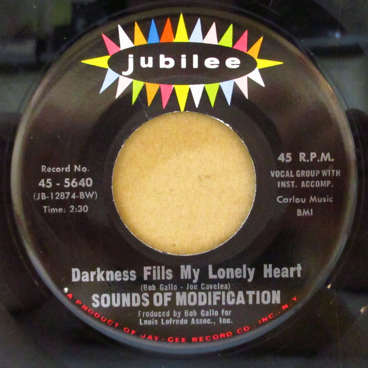 SOUNDS OF MODIFICATION (サウンズ・オブ・モディフィケーション)  - Darkness Fills My Lonely Heart (US '68 オリジナル 7インチ)美メロ・サンシャイン・ノーザン！英国ノーザン界高価取引盤。