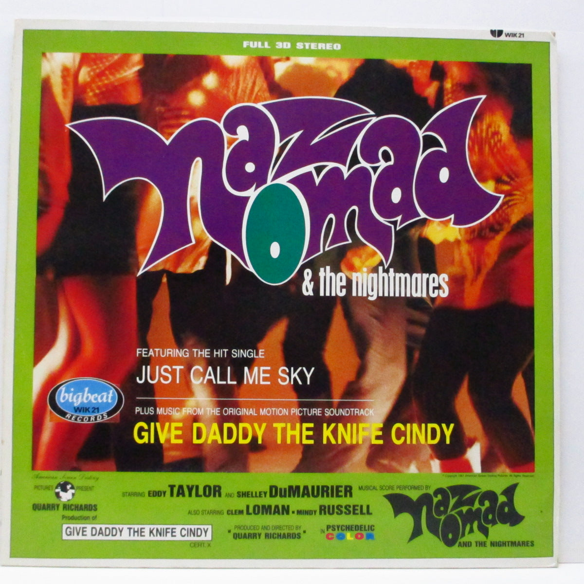 NAZ NOMAD & THE NIGHTMARES (ナズ・ノーマッド・アンド・ザ・ナイトメアズ)  - Give Daddy The Knife Cindy (UK オリジナル「黒盤」LP) キャプテン抜きダムドの変名ユニット !