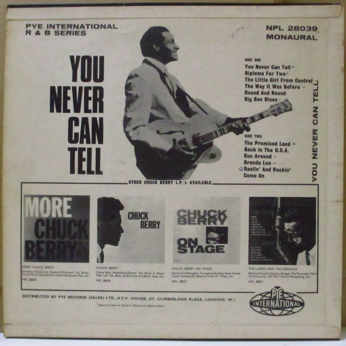 CHUCK BERRY (チャック・ベリー)  - You Never Can Tell (UK '64 初回オリジナル・モノラル LP/表面コーティング折り返しジャケ)