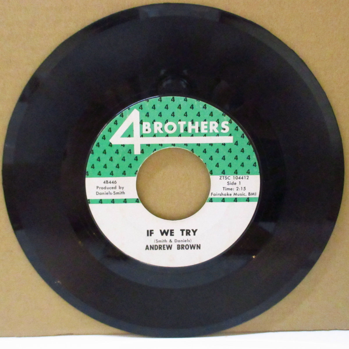 ANDREW BROWN (アンドリュー・ブラウン)  - If We Try / You Ought To Be Ashamed (US '65 オリジナル 7インチ)R&Bノーザン+都会派ロッキン・ブルース
