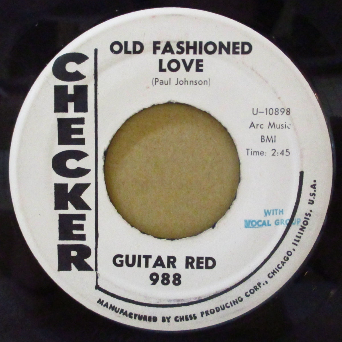 GUITAR RED (Paul Johnson) (ギター・レッド＝ポール・ジョンソン)  - Just You And I (US '61プロモ・白ラベ 7インチ)ロッキン・デンジャーR&Bノーザン!