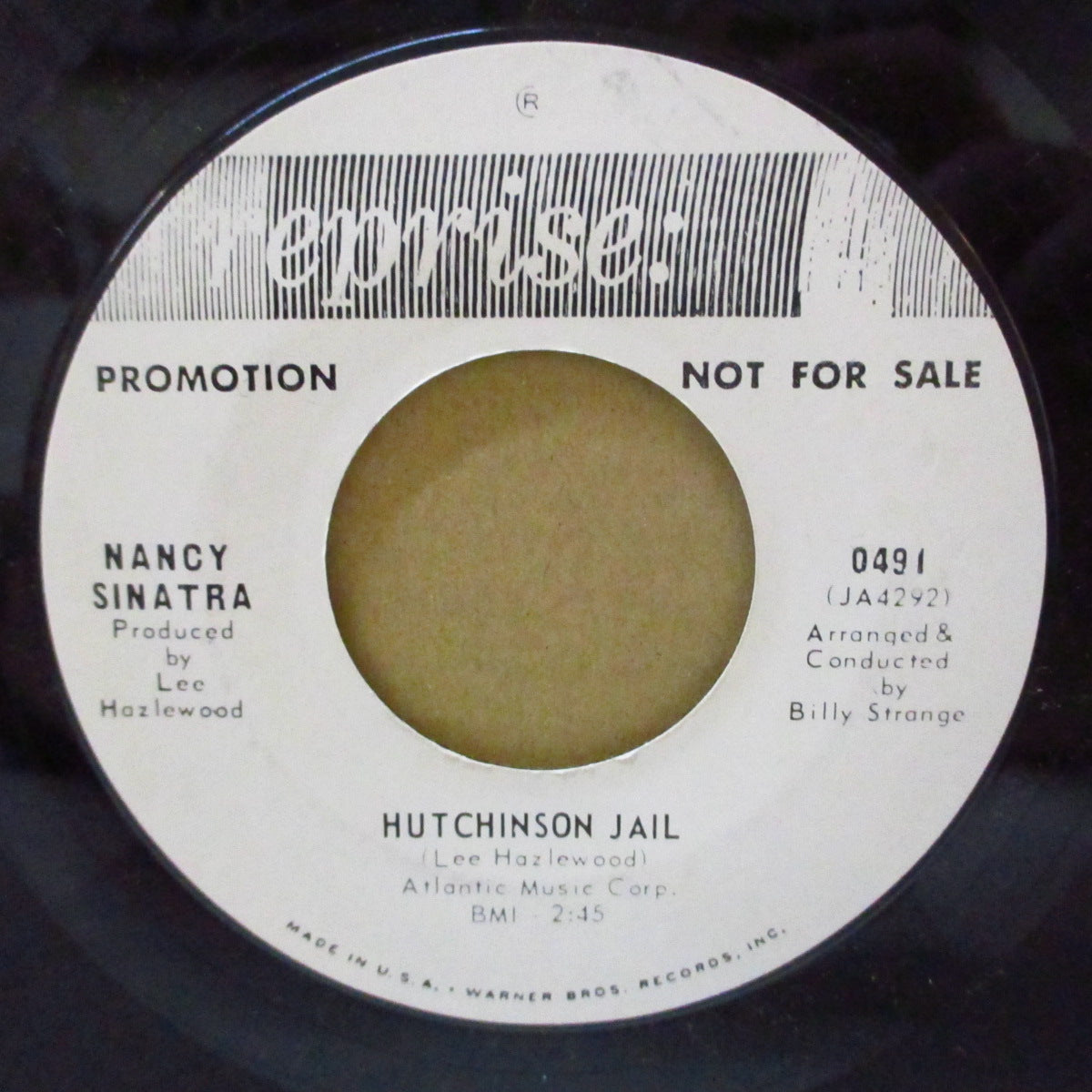 NANCY SINATRA (ナンシー・シナトラ)  - Friday's Child / Hutchinson Jail (US '66 プロモ「白ラベ」7インチ)ブルージィ・スロウ・ポップ