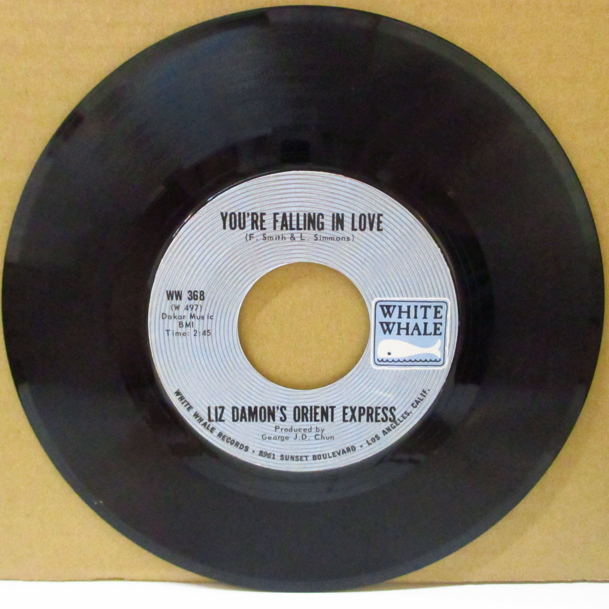 LIZ DAMON'S ORIENTAL EXPRESS (リズ・デーモンズ・オリエンタル・エクスプレス)  - You're Falling In Love (US '70 White Whale社再発 7インチ) JET SETサバービア+サンシャインポップ）