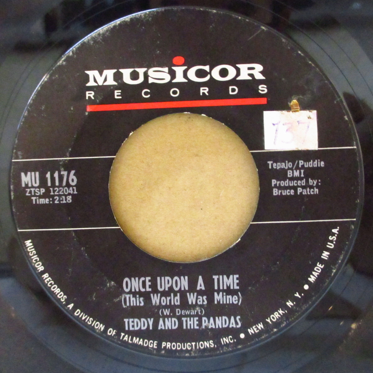 TEDDY AND THE PANDAS (テディ・アンド・ザ・パンダス)  - (Bye Bye) Out The Window (US '65 ミュージコー社再発 7インチ)美メロ・ボップ・ガレージ！