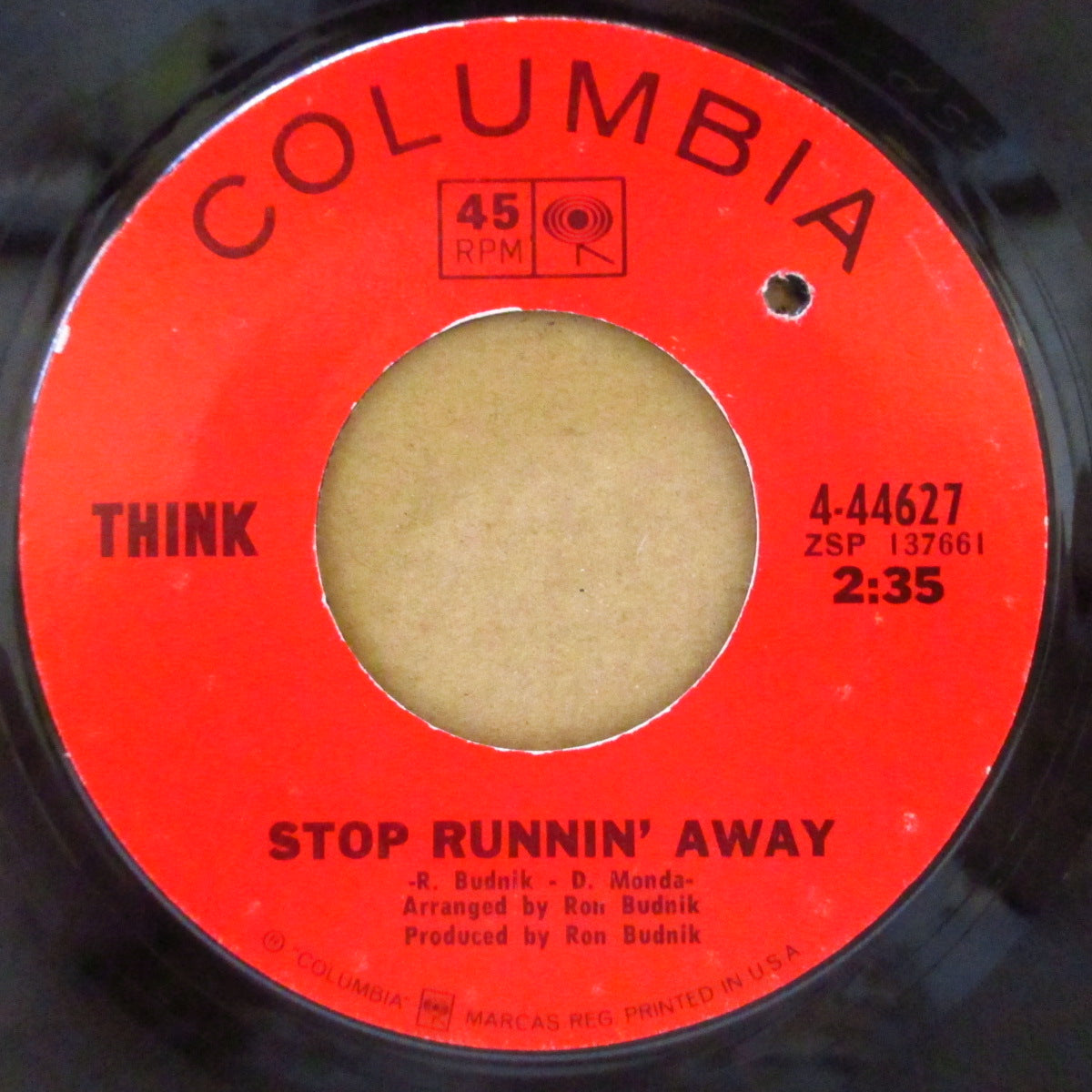 THINK (シンク)  - Stop Runnin' Away (US '68 オリジナル7インチ)バブルガム・ガレージ・ノーザン & 怪メロ・ファンキー・サイケ・ガレージ 