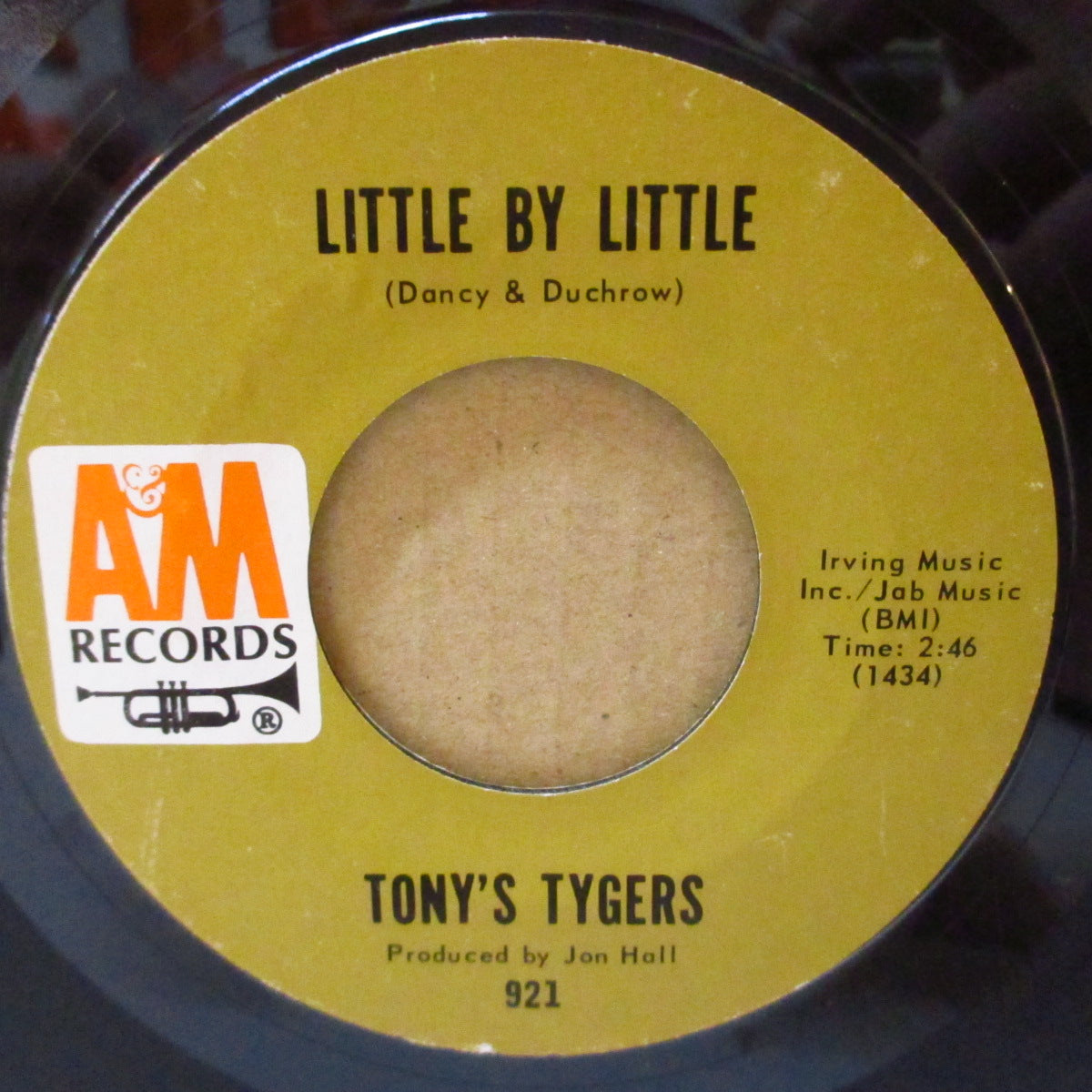 TONY'S TYGERS (トニーズ・タイガース)  - Little By Little (US '68 A&M社再発 7インチ)美メロ・ポップ・ナンバー！