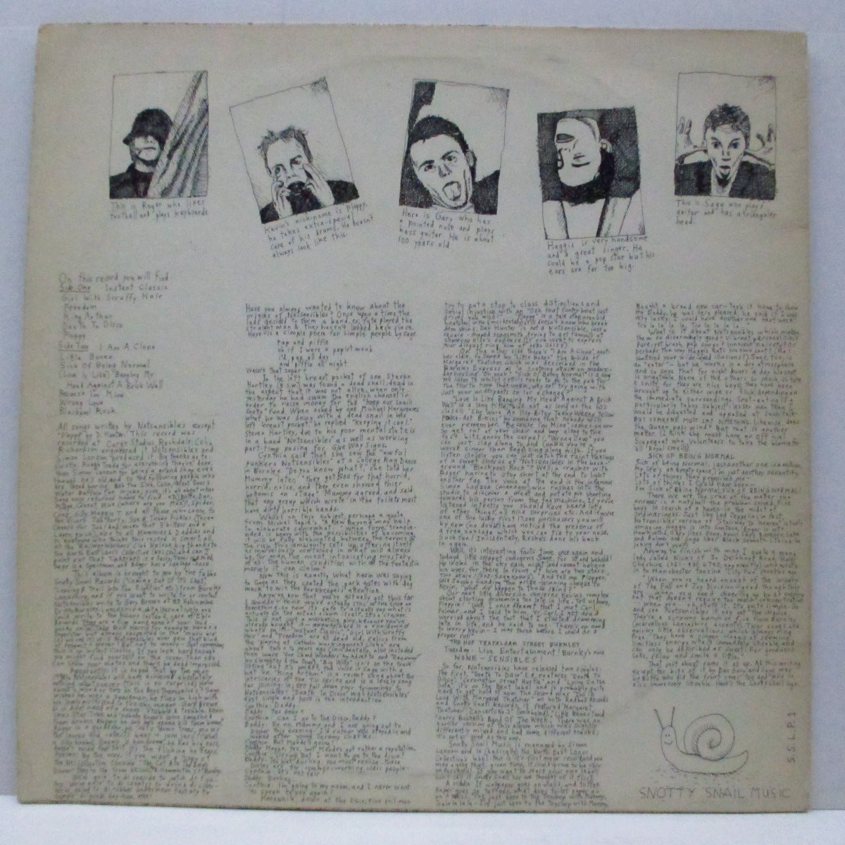 NOTSENSIBLES (ノットセンシブルズ)  - Instant Classic (UK '80 再発「別ジャケ」 LP/S.S.L.P.1) '80年唯一アルバム！