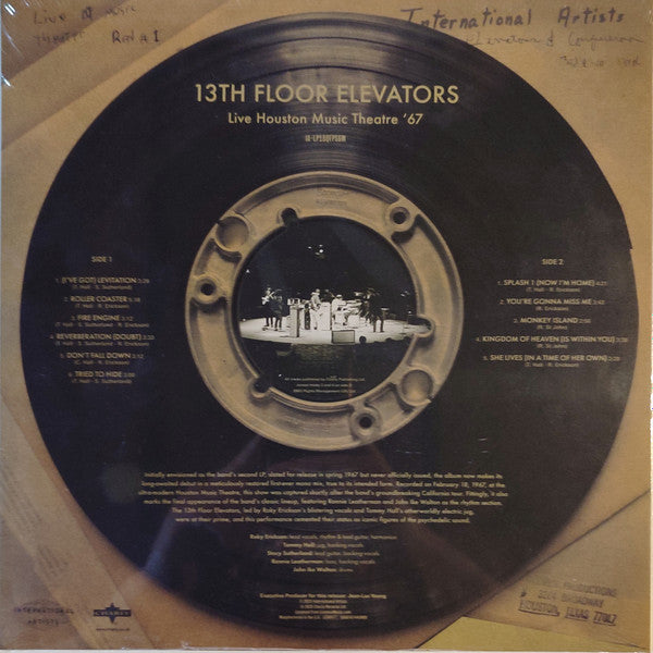 13TH FLOOR ELEVATORS (サーティース・フロア・エレヴェーターズ)  - Houston Music Theatre, Live 1967 (UK '25年レコードストアデイ4000枚限定「ブラック＆ブルーマーブルヴァイナル」モノラル LP/New)