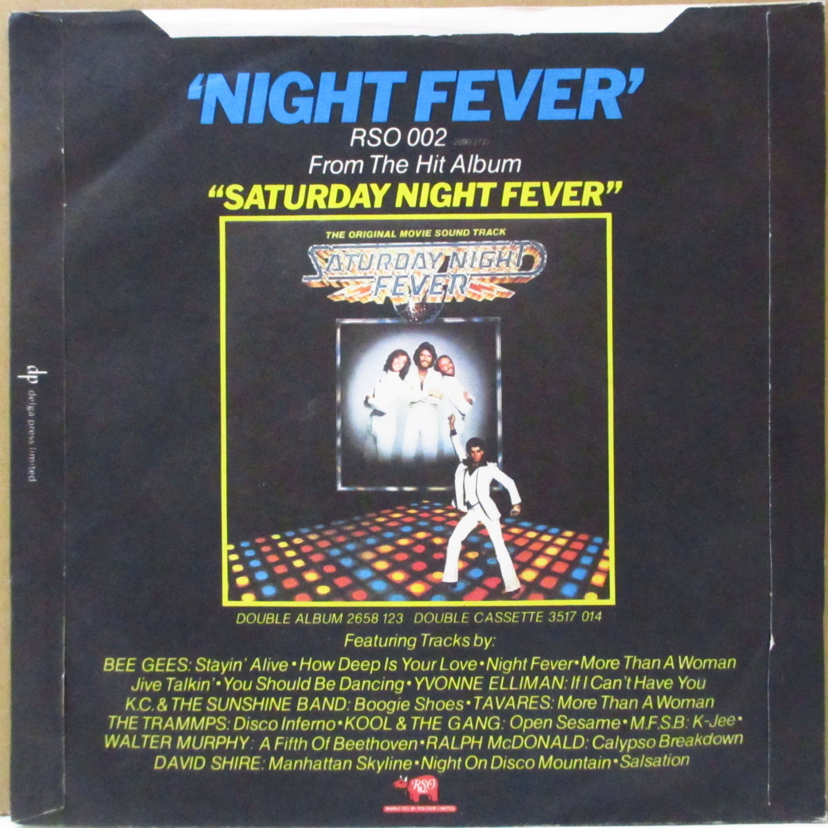 BEE GEES (ビー・ジーズ)  - Night Fever (UK '78 ジャケ付きオリジナル 7インチ) ディスコ・クラシック！
