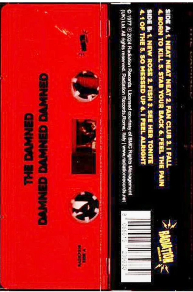 DAMNED, THE (ザ・ダムド)  - Damned Damned Damned (Italy 「正規」限定再発カセット/ New)  '77年UKパンク古典！