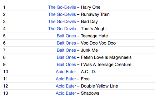 V.A.(ACID EATER/ BAITONES/ GO-DEVILS 関西ガレージコンピ) - Demonic Freak Scene (Japan  タイムボム限定 CD/New) 秘境関西ガレージ3バンド・コンピ。ジャケはロッキンジェリービーン