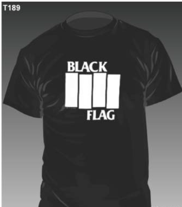 BLACK FLAG (ブラック・フラッグ)  - Classic Logo (限定 黒Tシャツ「L」サイズ/ New）