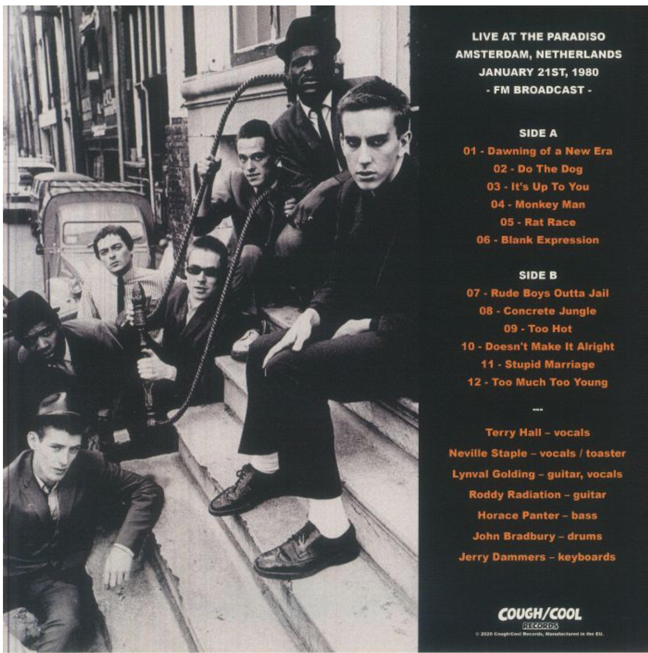 SPECIALS, THE (ザ・スペシャルズ)  - Too Much Too Dam (EU 500枚限定「オレンジヴァイナル」LP/ New) '80年1月アムステルダム「パラディソ」ライブ前編！