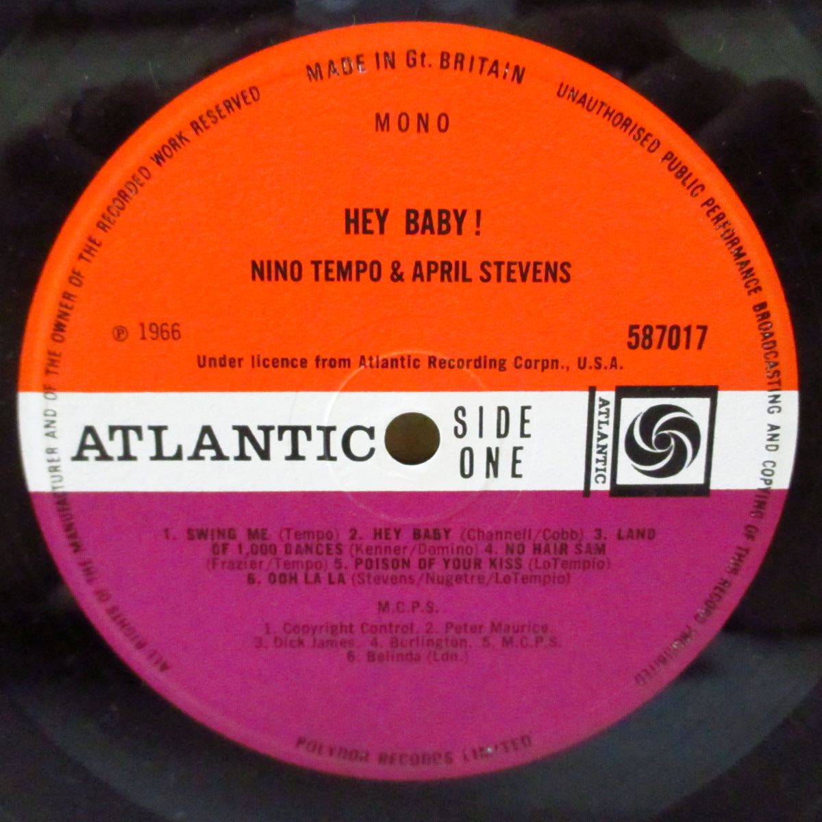 NINO TEMPO & APRIL STEVENS (ニノ・テンポ & エイプリル・スティーブンス)  - Hey Baby ! (UK '66 オリジナル・モノラル LP/表面コーティング・ジャケ )66年サード・アルバム、LPは未再発化