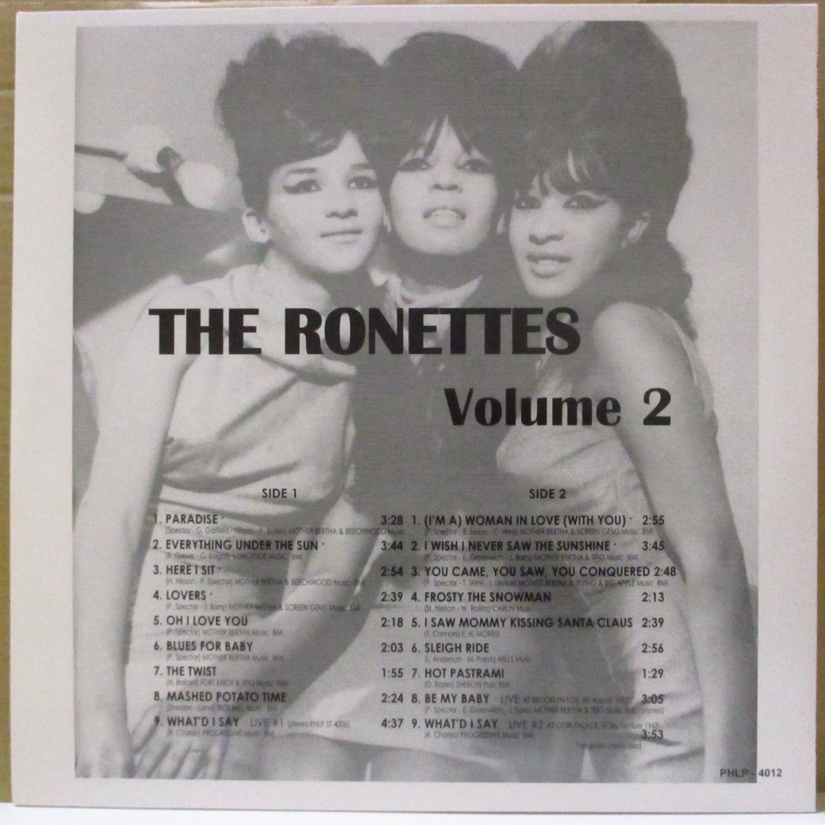 RONETTES, THE (ザ・ロネッツ)  - Volume 2 (EU 限定リリース・アナログ LP/廃盤) レア音源編集コンピ第2弾全18曲！