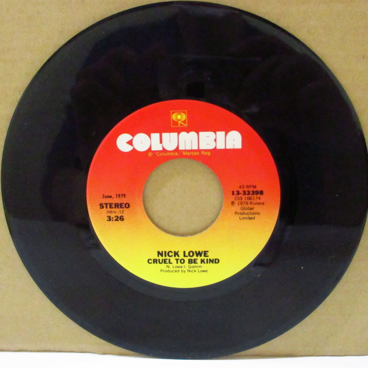 NICK LOWE (ニック・ロウ)  - Cruel To Be Kind / So It Goes (US '80 再発 7インチ)