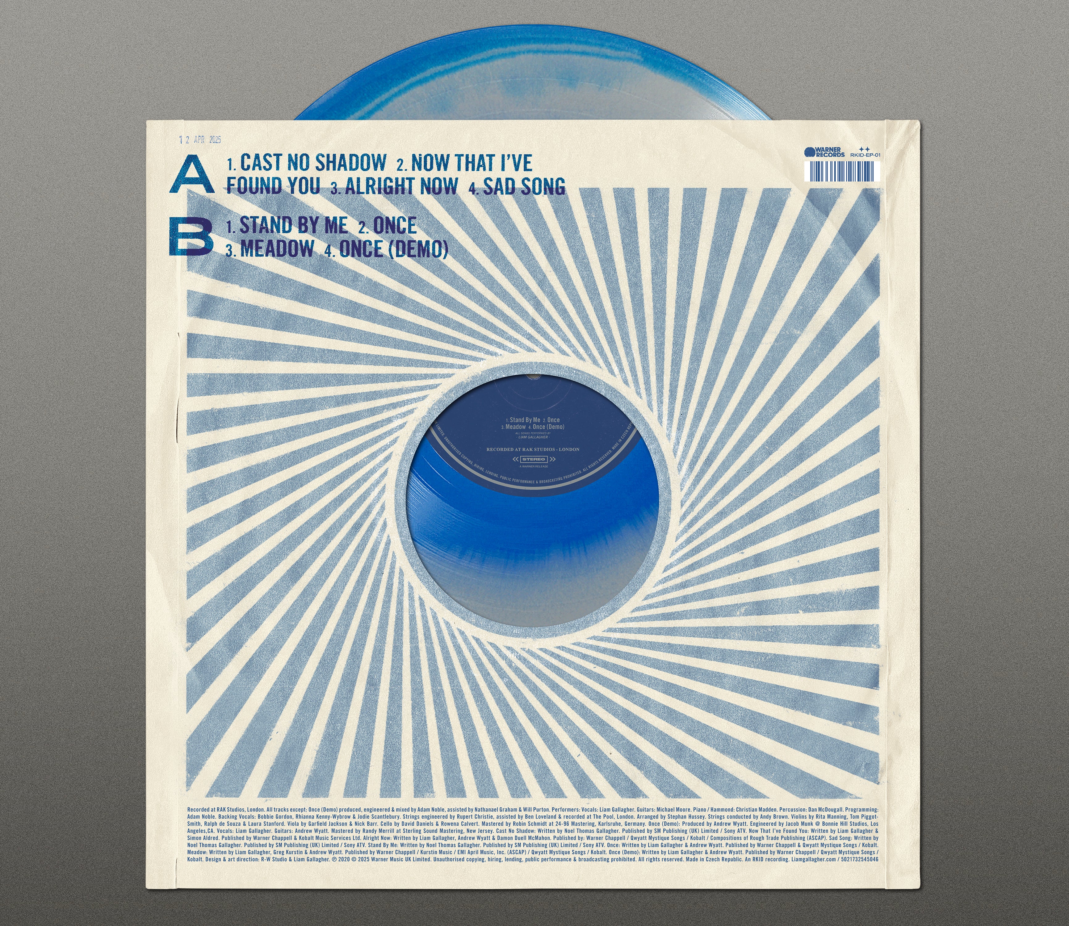 LIAM GALLAGHER (リアム・ギャラガー)  - Acoustic Sessions (UK RSD 2025 「2,000枚限定シルヴァー＆ブルーヴァイナル」 LP/NEW) アコースティック・セッションEP