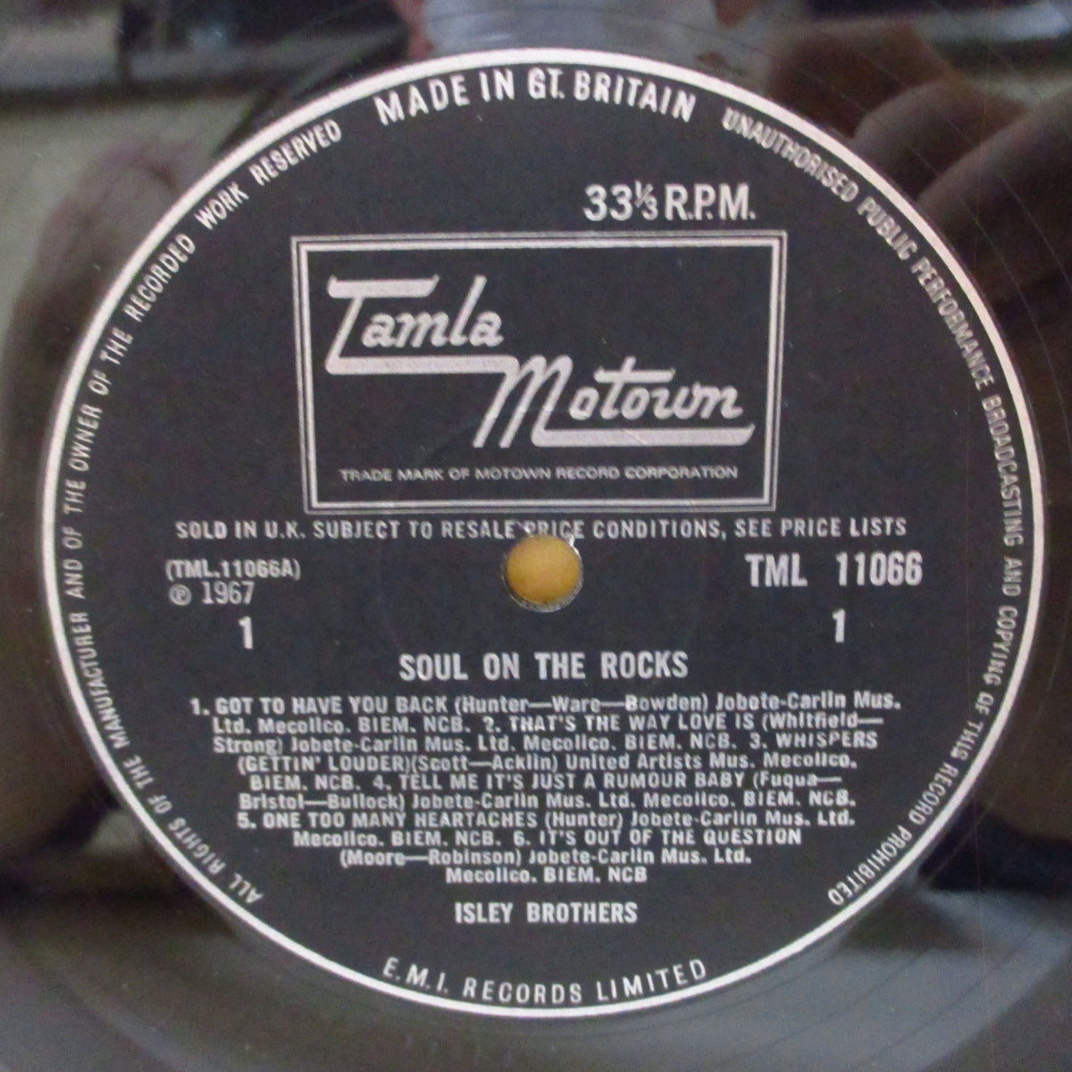 ISLEY BROTHERS (アイズレー・ブラザーズ)  - Soul On The Rocks (UK '68 オリジナル・モノラル LP/表面コーティング折り返しジャケ)