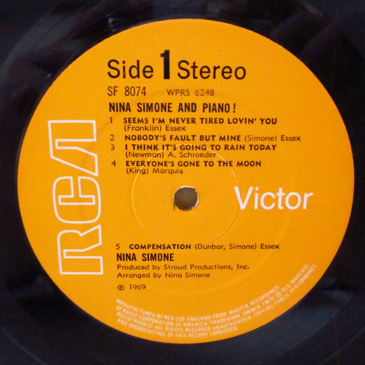 NINA SIMONE (ニーナ・シモン)  - Nina Simone And Piano! (UK '70 オリジナル・ステレオ LP/表面コーティング・ジャケ)近年稀な奇跡の美品！